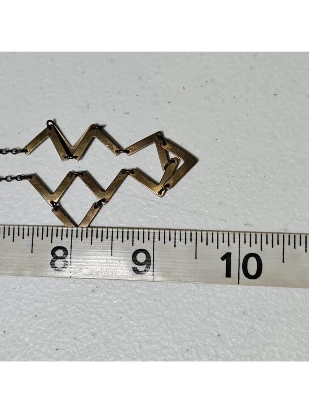 Amano Studio Chevron Necklace Geometric Brass Statement Fashion Jewelry Women